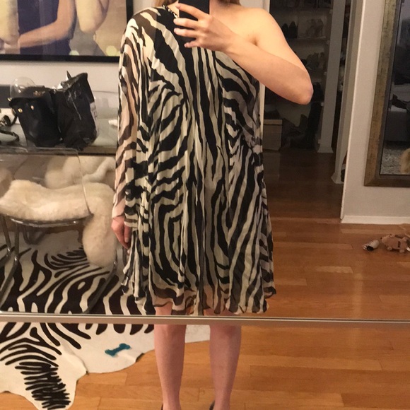 Marchesa Zebra Print Dress - Picture 3 of 5